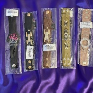 Leather Bling Bracelets